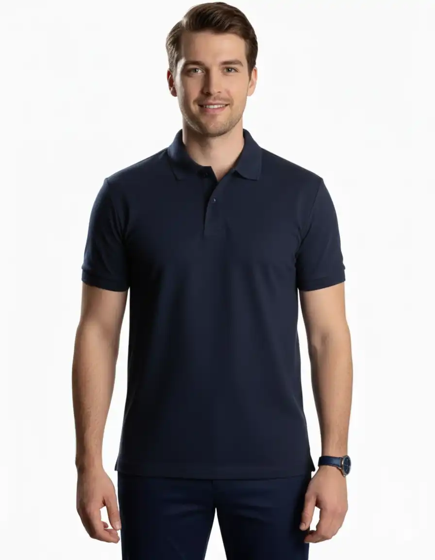Camisa Gola Polo Azul Marinho
