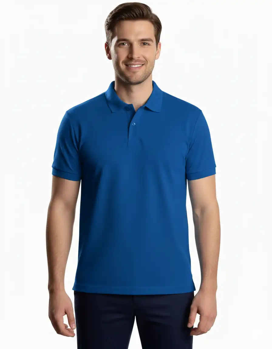 Camisa Gola Polo Azul Royal
