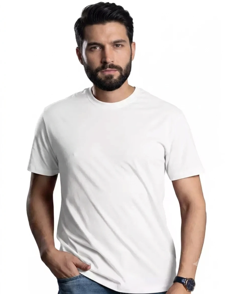 Camisa Gola U Masculina Branca