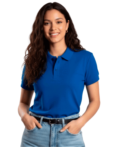 Camisa Gola Polo Azul Royal