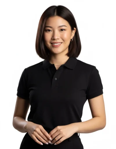 Camisa Gola Polo Preta