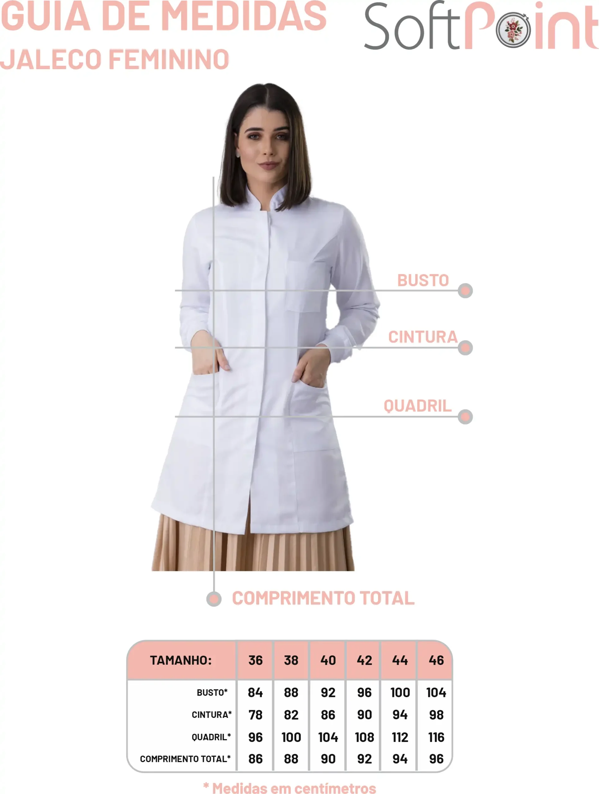 Jaleco bolso faca - Imagem 7